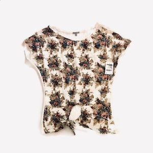 Charlotte Russe NWT Floral Knot Bottom Top